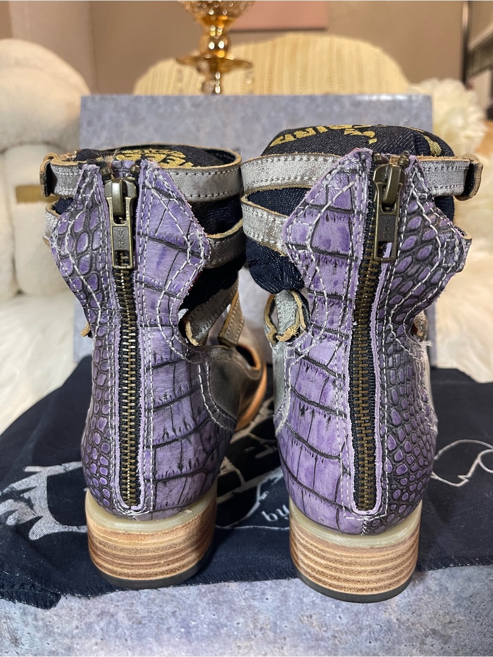 Freebird by Steven LIKE NEW Martina Strappy MaryJane Pumps in Ice Multi MSRP$245 - Picture 4 of 9